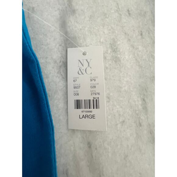 NY & Company Blue Tank Top Stone Embellishment NWT Woman Size Large Summer - Picture 5 of 7
